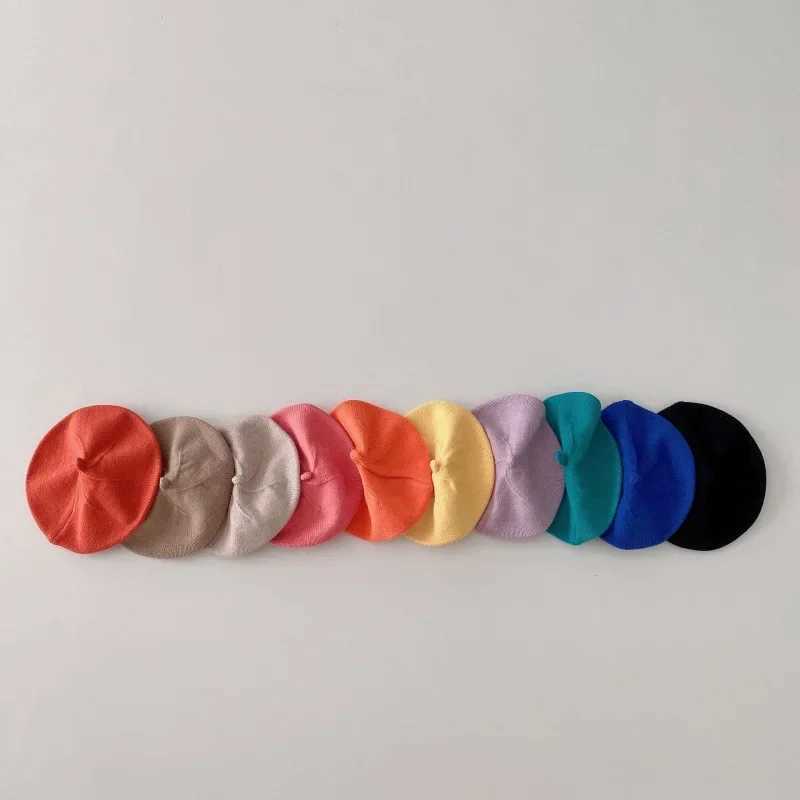 Fashion Knit Beret Multicolor Children Baby Hats Autumn Winter Styling Accessories Hipster Painter Hat for Girls Kids Bonnet LX241018