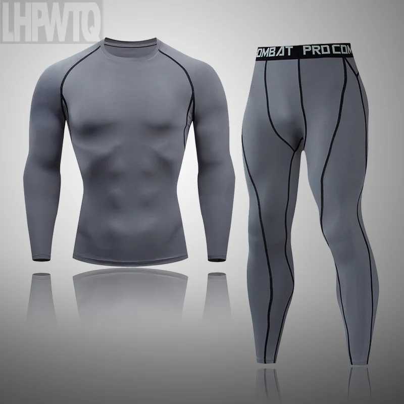 Men's Thermal Underwear Winter Mens Long Johns Men Thermal Underwear Male Thermo Leggings Thermal Shirts Tights Solid color Set Man Thermal Cloth