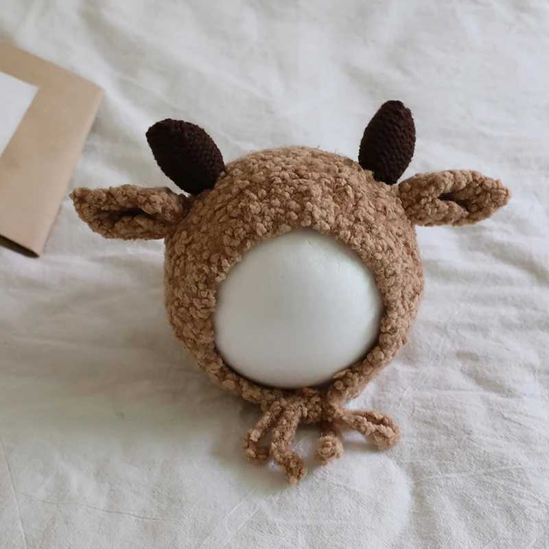 Autumn And Winter Baby Hat Cute Sweet Lamb Ear Plush Warm Soft Hat Baby Small Wool Hat Solid Ear Cap Hat Baby Accessories LX241018
