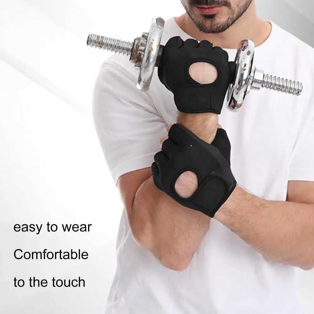 Mens Fitness Gloves Weightlifting Gym Bicycle Yoga Fitness Training Thin Summer Breathable Half Finger GlovesW241018