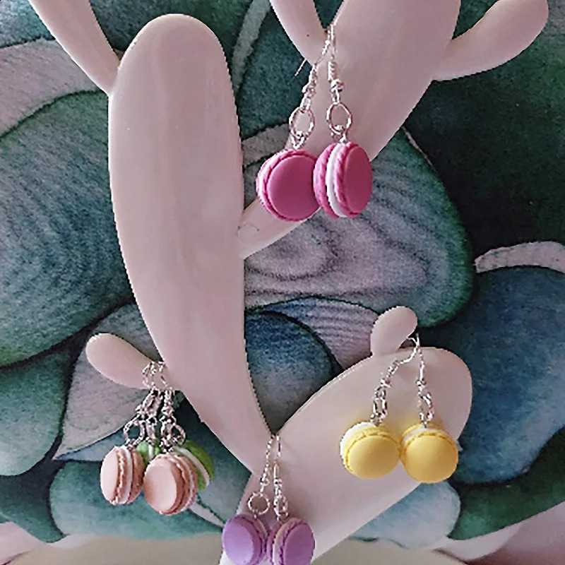 10pcslot Cute Macaron Cartoon Cookie Pendant Resin Food Charms for DIY Jewelry Making Accessories Handmade Earring Necklace 241010