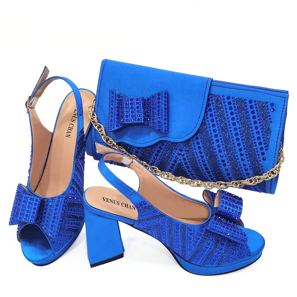 Doershow Lastest Italian Design Fashion Style Ladies Shoes with Matching Bag Set 2024 Nigerian Shoes and Bag Set