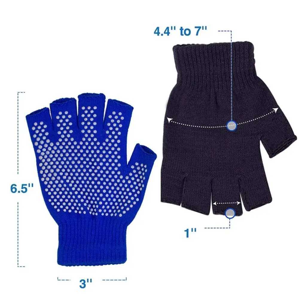 1 pair of indoor dance fitness yoga gloves new womens Pilates half finger gloves warm and non slip open finger glovesW241018