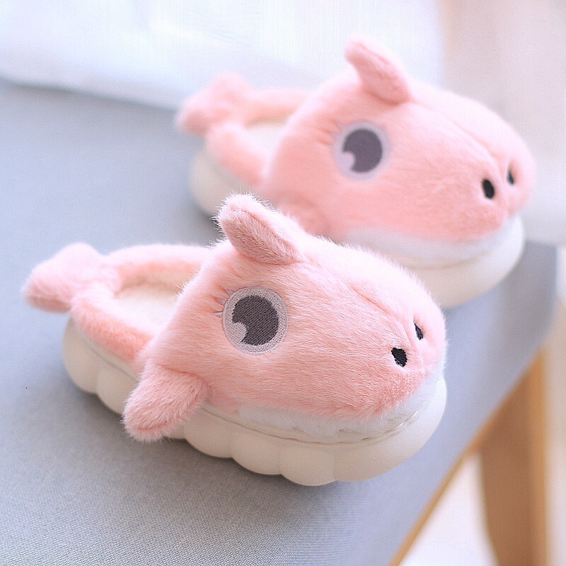 childrens cotton slippers autumn and winter new home indoor anti slip shoes for girls cute sharks boys babies childrens warm shoes