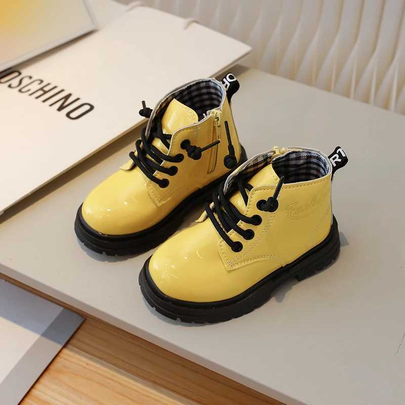 Boots Fashionable childrens Chelsea boots girls British style childrens shoes ankle PU leather boots autumn waterproof boys shoes H241018