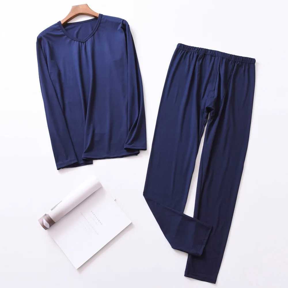 Men's Thermal Underwear 8XL 9XL large mens long Johns Modal cotton thermal underwear set elastic ultra-thin warm autumn thermal underwear Y241018
