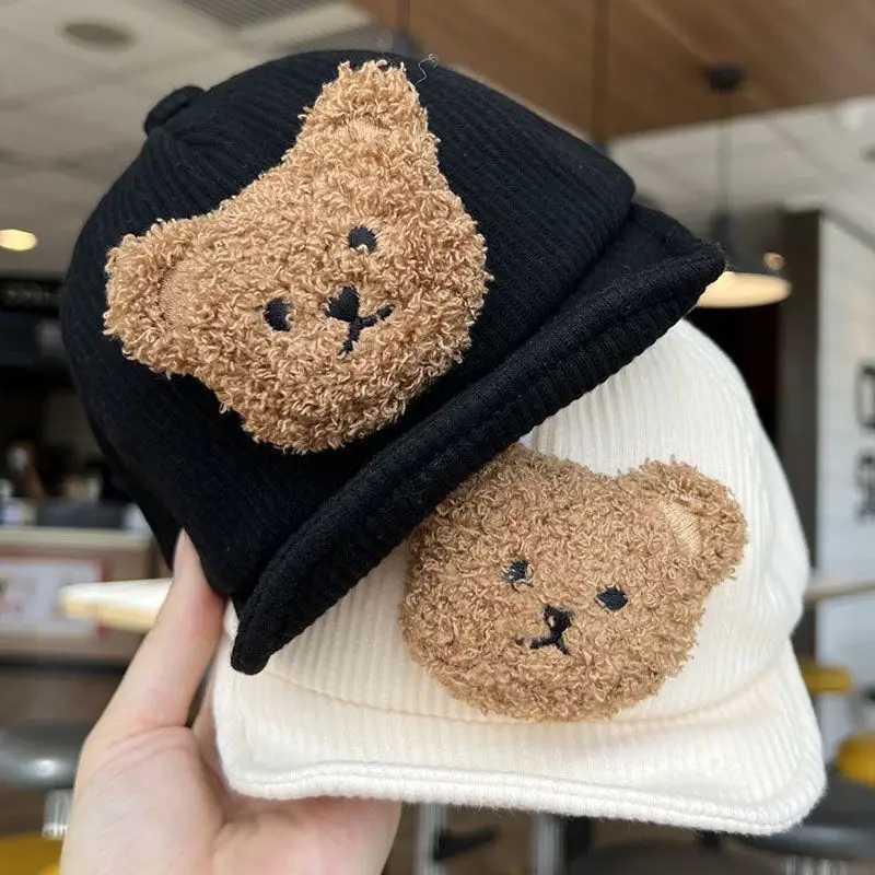 Bear Baby Knitted Hat Autumn Warm Newborn Infant Beanies for Boys Girls Soft Comfortable Toddler Kids Bonnet LX241018