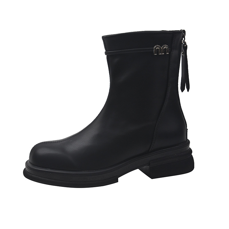 Women Fashion Boots Winter Trendy Wear Warm Leather Martin Boots Simple Design Casual Style Veratile Triple Black Khaki Brown Free shipping