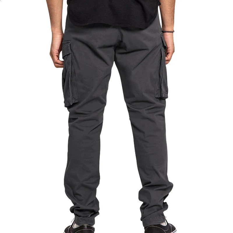 2024 AutumnWinter fleece mens multi-pocket pants Cross-border plus-size sports casual pants 241010