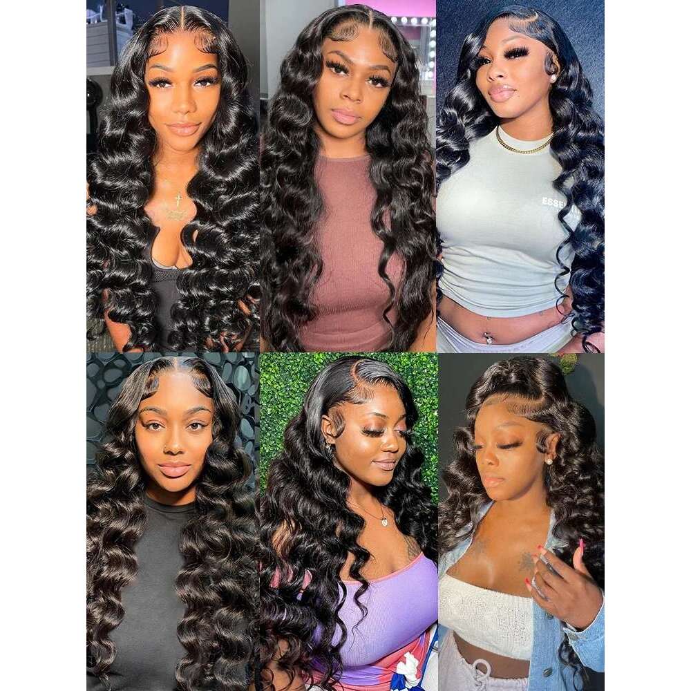 Loose Deep Wave 13x6 HD Lace Frontal Human Hair Wig Brazilian Curly Wigs 13x4 100% Human Hair Lace Front Wig Pre Plucked Remy