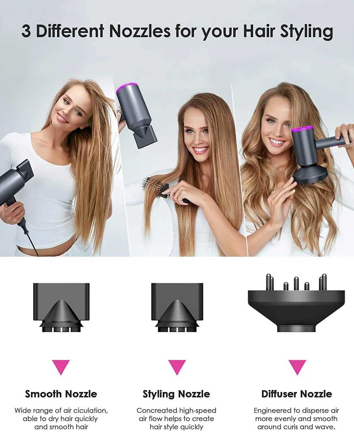 2000W Professional Hair dryer Negative Ion Hotel Hair Dryer Household Hand Blow Dryers Salon Hair DryerXJ241017