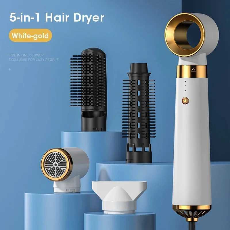 5-in-1 hair dryer hot and cold air styling machine comb hair dryer electric hair dryer 220V EU plug free delivery W241018