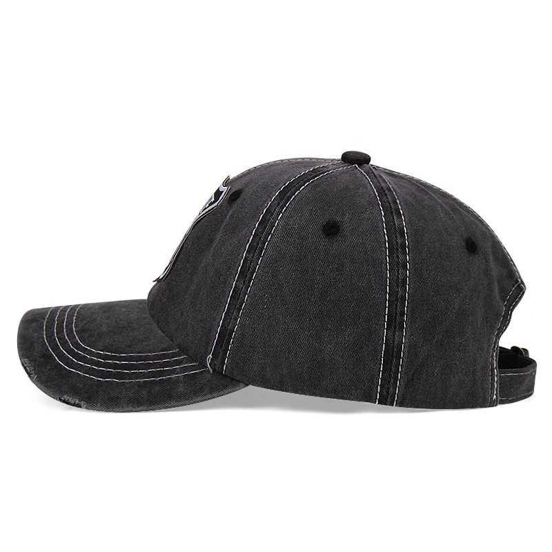 Trends Route 66 Embroidery Retro Washed Ladies Hat Unisex Sun Hat Baseball Cap For Men Adjustable Denim Dad HatX241018