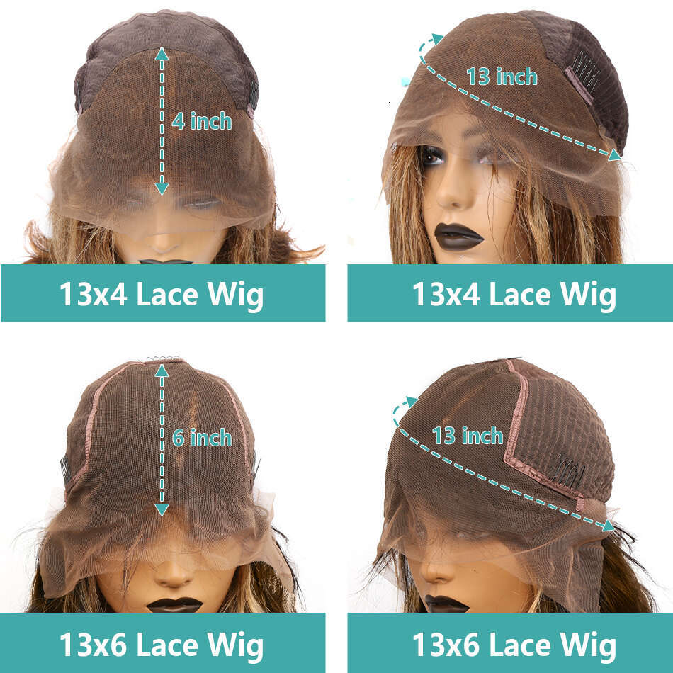 13x4 13x6 Hd Highlight Body Wave Lace Front Wig For Women Remy Human Hair P4/27 Ombre Human Hair Lace Front Human Hair Wigs