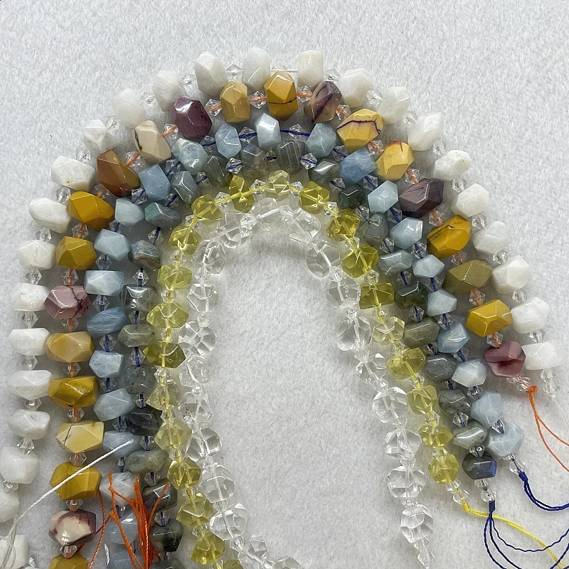 Natural sea blue gemstone Labrador 8-10X12-15mm pine bead DIY earrings necklace bracelet natural gemstone jewelry making 241017