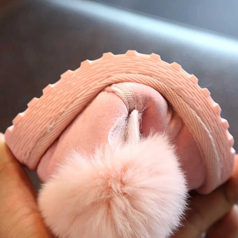 Boots AINYFU Baby Snow Boots Childrens Snow Boots Winter Warm Plush Rabbit Princess Shoes Childrens Sports Shoes Cute Soft Boots B194 H241018