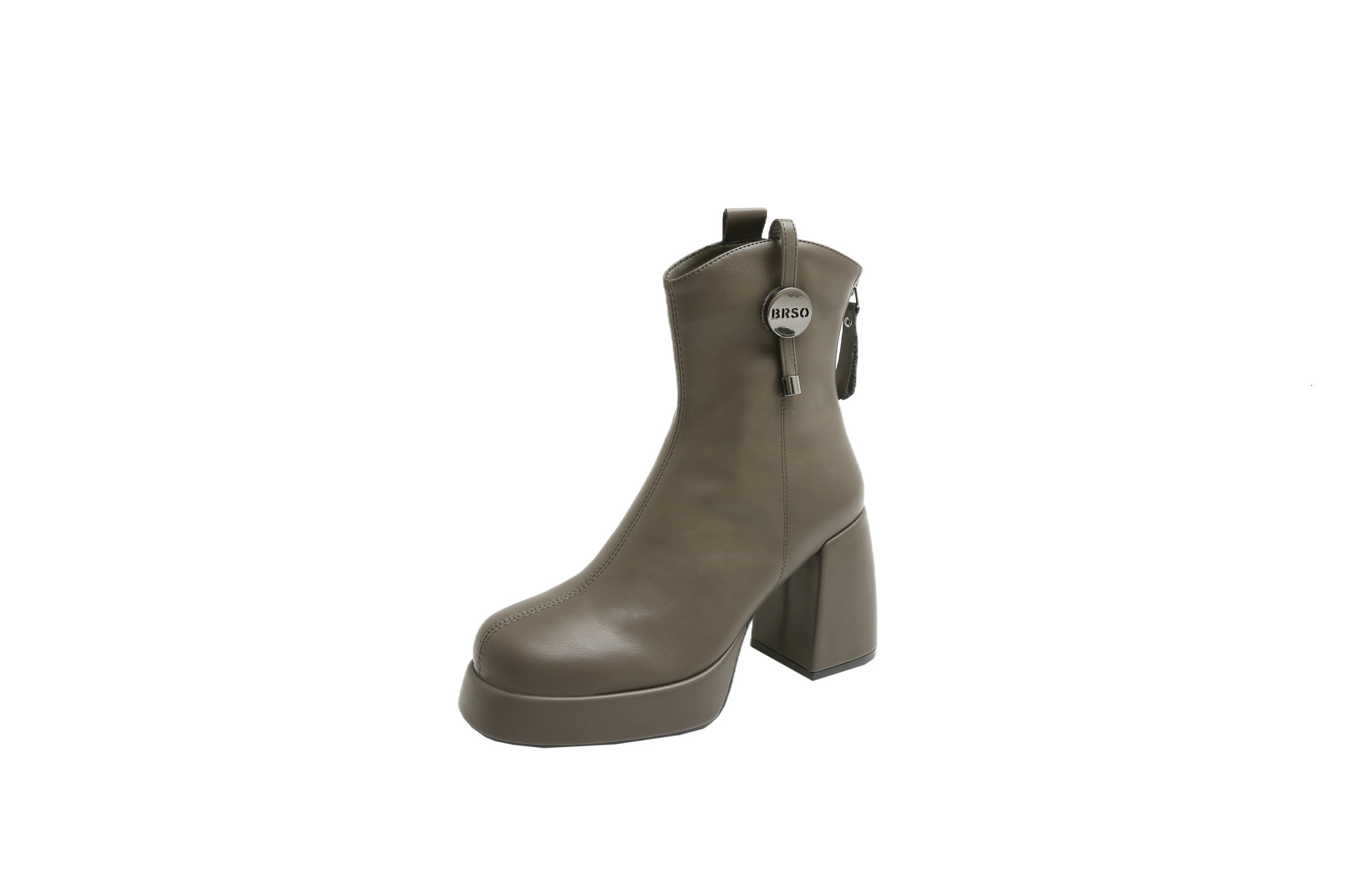 British style Martin boots for women 2024 model anti slip thick sole slimming short boots with metal buckle rubbing color slimming boots