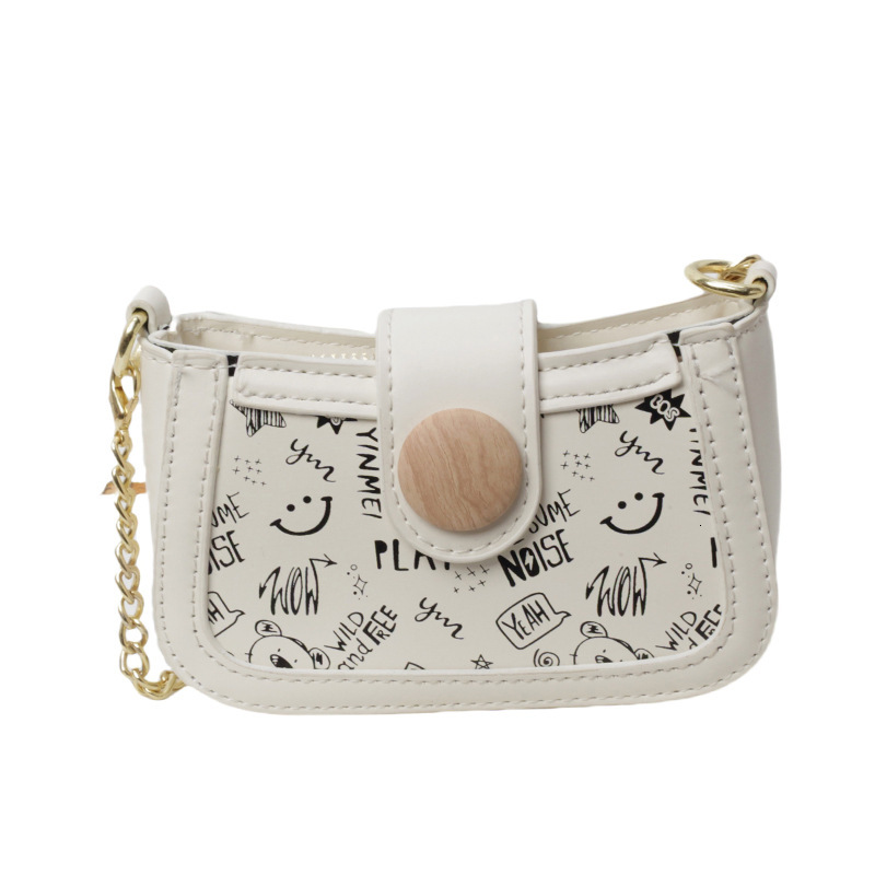 Cute graffiti niche armpit women's 2024 popular new style fashionable single shoulder small square high-end crossbody bag #34 cb74d