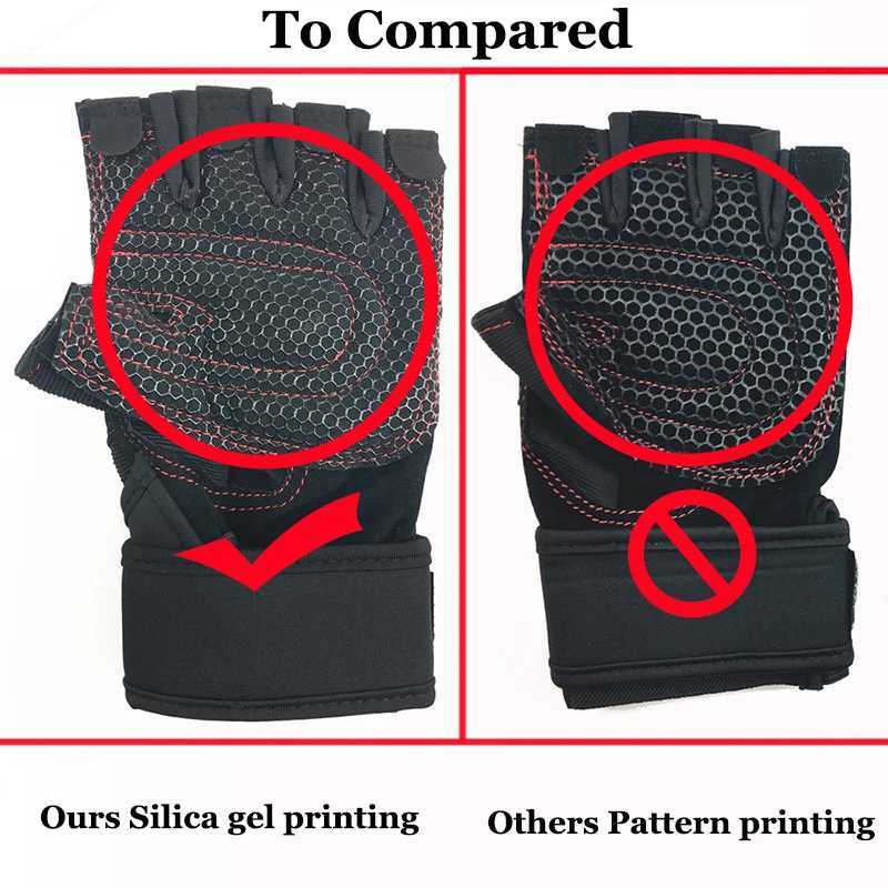 Mens and Womens Fitness Bike Yoga Fitness Training Breathable Non slip Half Finger GlovesW241018