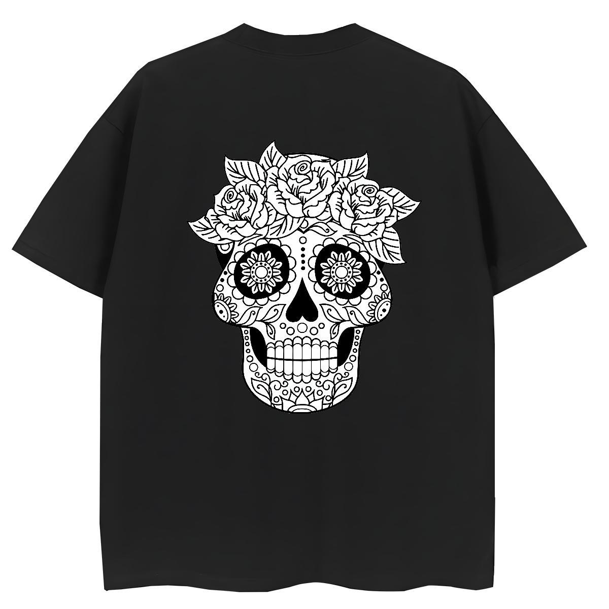 Fashion Woman T Shirts 230g Pure Cotton Crew Neck Spring Summer skull Couples T Shirts Designer Nice Cartoon Print Clothes