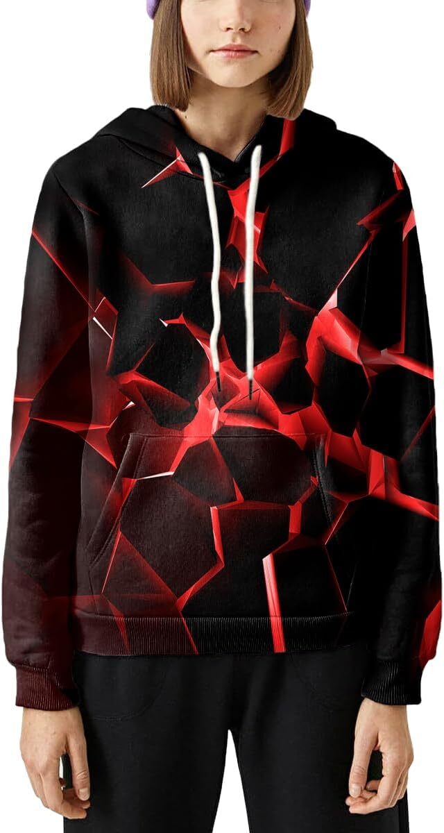 Hoodie for Mens Womens Unisex Colorful Graphic Hoodies 3D Print Cool Sweatshirt Cool Design with Pocket for Men and Women Graphic cool Fashionable and