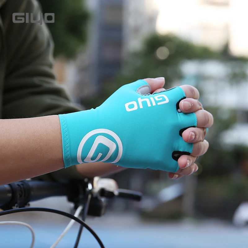 Giyo short bicycle gloves finger gloves anti slip Bicyc fabric half finger gloves for Mtb road cycling sports racingW241018