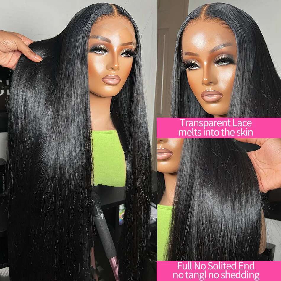 Ready to Wear Go Glueless Wig Straight 13x6 HD Lace Frontal Wig Human Hair Bob Wig 6x4 Transparent HD Lace Front Closure Wig