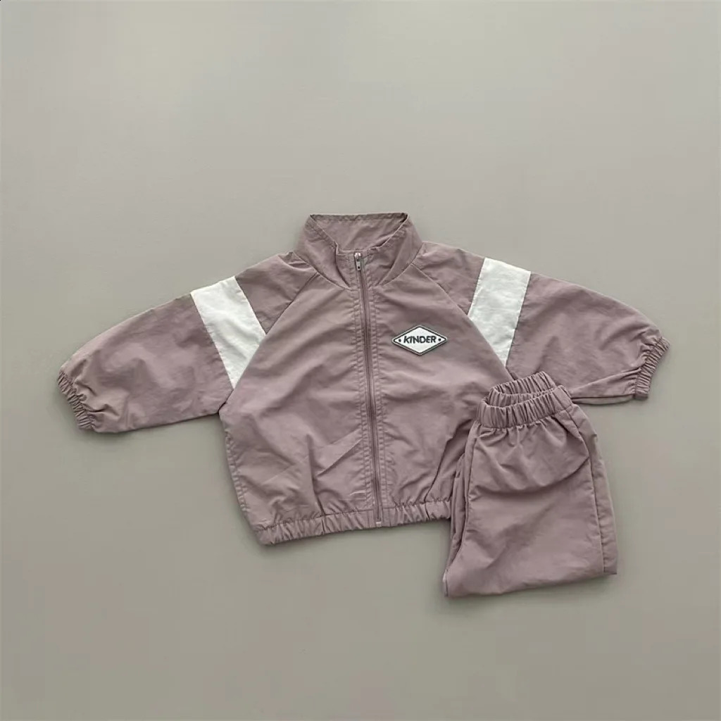 Autumn Baby Gym Suit Kids Boys Zipper Coat Pants 2pcs Suit Infant Girl Casual Clothes Set Toddler Sweatshirt Outfits 241017