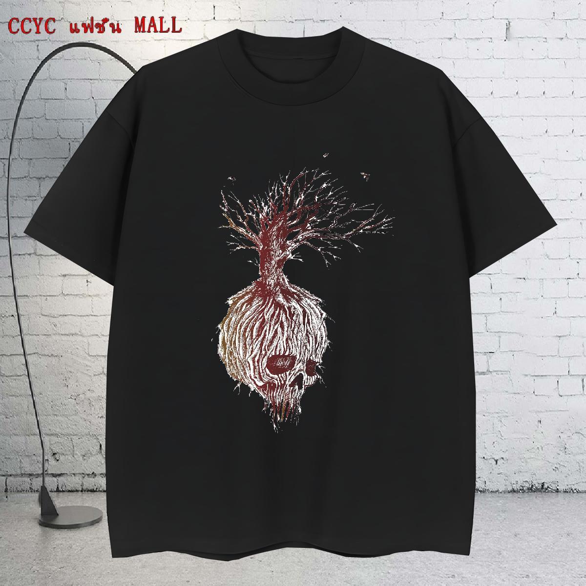 Loose Men T Shirts 230g Cotton skull Outdoor Custom Big Size Breathable Crew Neck Tshirt for Man Woman Brand Wear