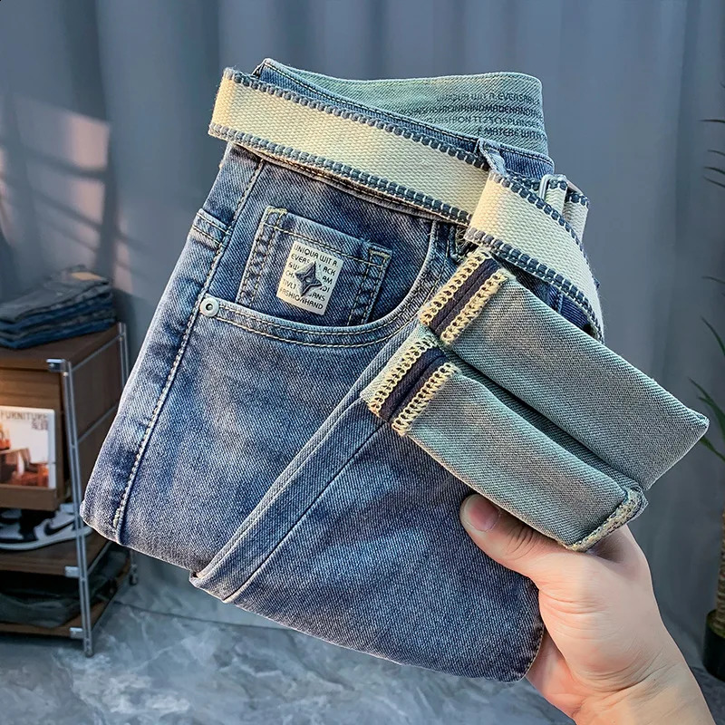 Spring/Summer Mens Fashion Tight Mens Jeans Korean Full Match Street Mens Pants 241007