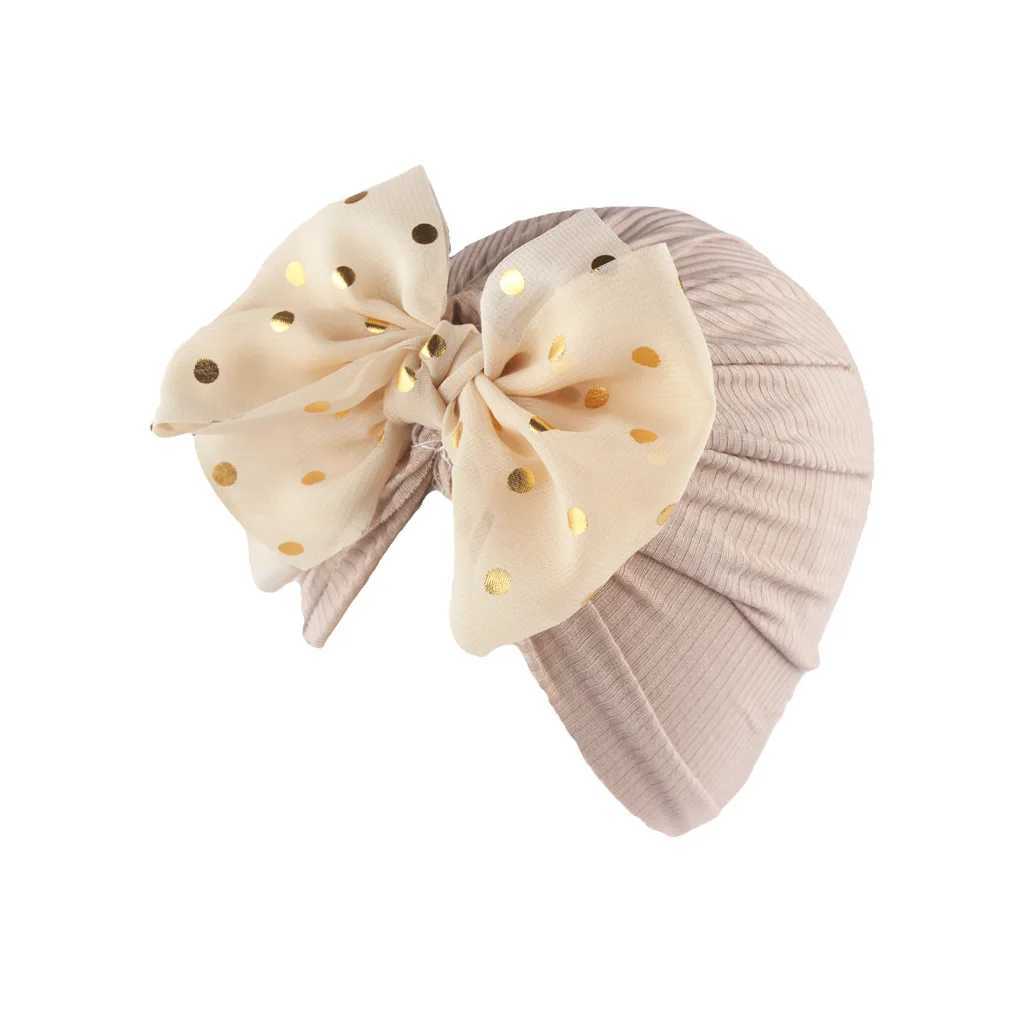 Lovely Shiny Bowknot Baby Hat Cute Solid Color Baby Girls Boys Hat Turban Soft Newborn Infant Cap Beanies Head Wraps LX241018