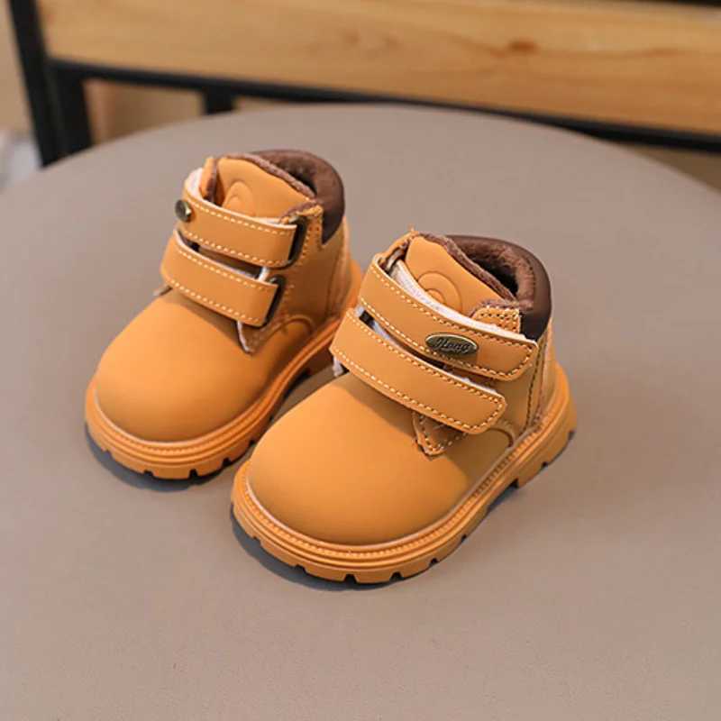 Boots 2024 Cotton Shoes Children Toddler Shoes Winter Shoe for Girl Kids Shoe for Girl Platform Boots Ankle Boots Zapatos Nia Botas H241018