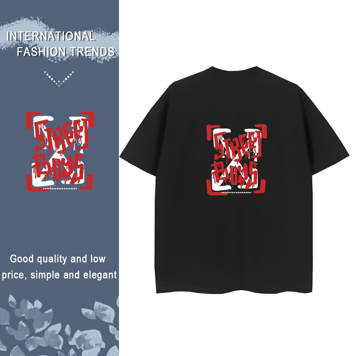 Casual New T-Shirts 230g Cotton Breathable Soft Street Wear skull Unisex Tshirts Comfortable Custom Printed Tops Shirt