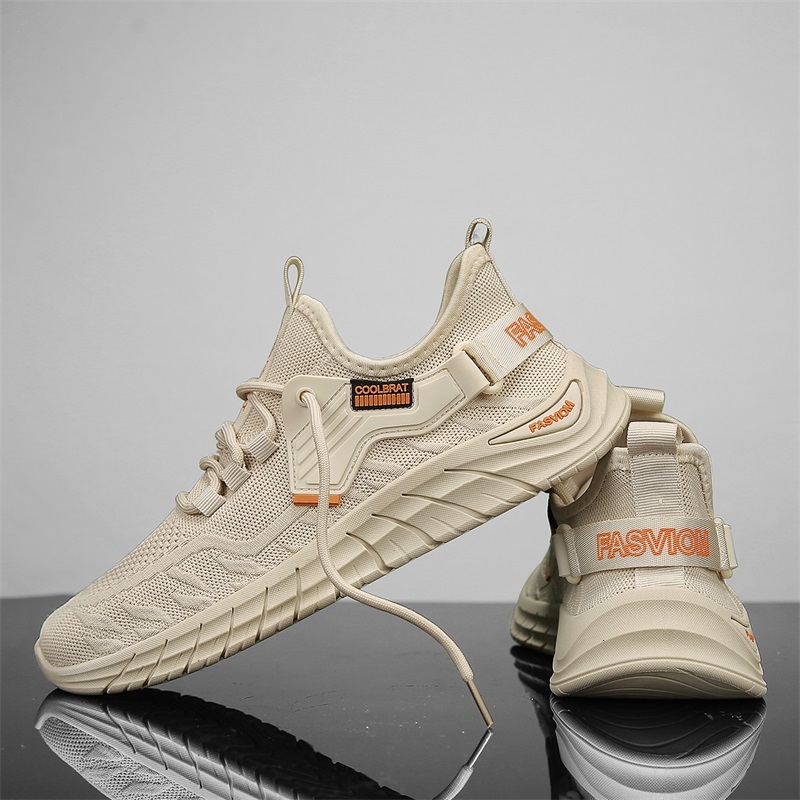 New Men Casual Sport Running Sneakers Flying Woven Fashion Trend Board Comfort Skateboard Shoes Ddmythur