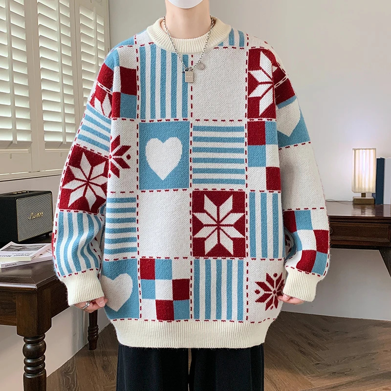 Fall Winter Fashion y Mens Sweaters High Quality Long Sleeve Soft Warm Sweater Men Casual Print Pullover 241018