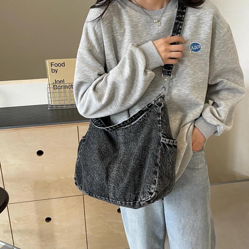 Bags Women: Stylish Zippered Denim Crossbody Shoulder Bag hot - Minimalist Casual Evening Bag, Lightweight for Daily Use