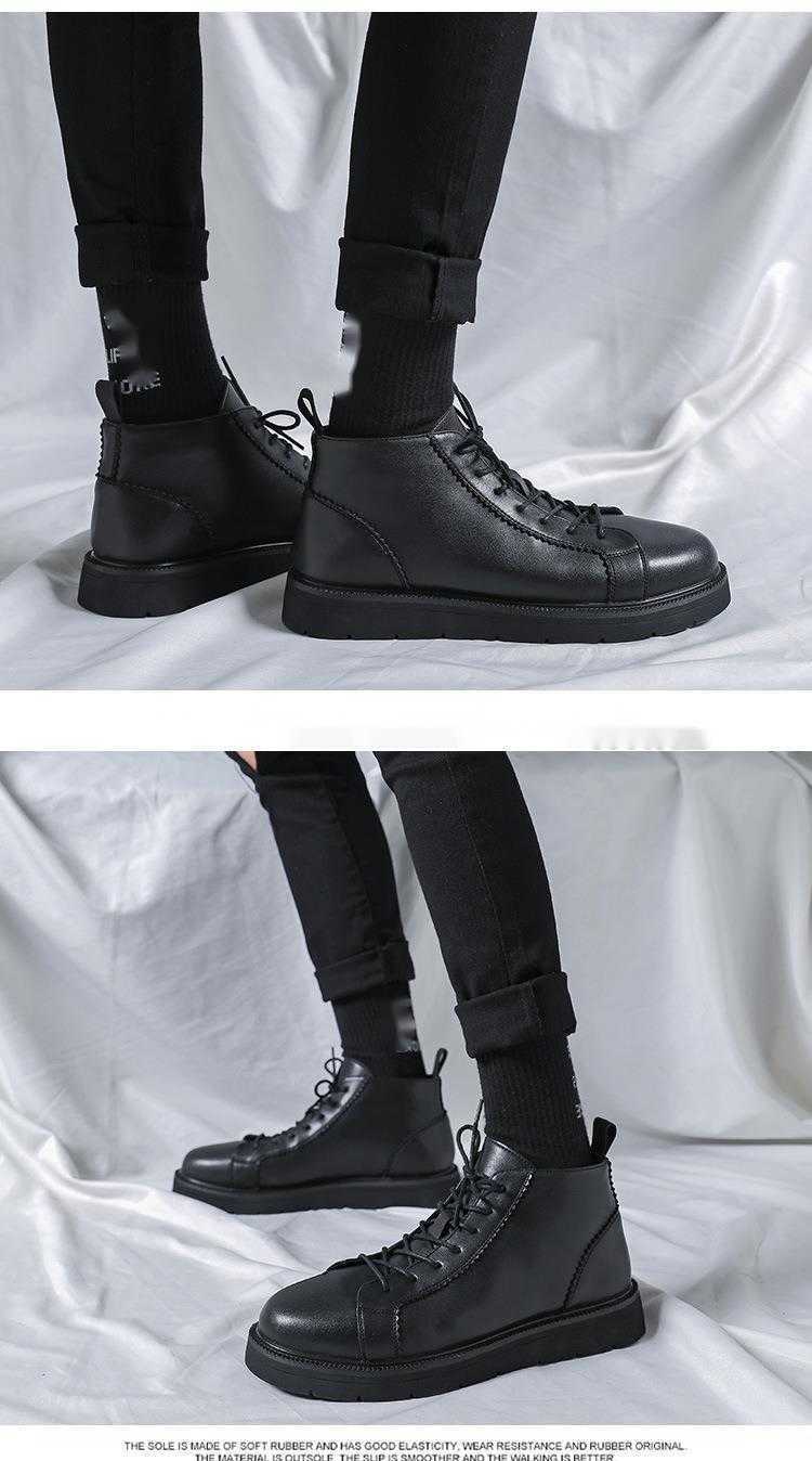 Martin Boot Large Ankle Boots Autumn Winter New Youth Fashion Boots Hairstylist Mens Leather Boots Fashion Boots 240927