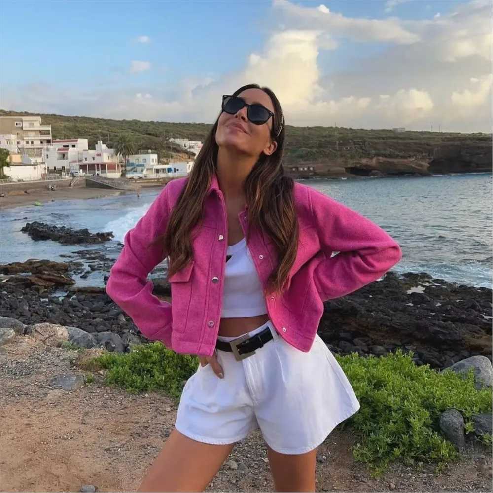Elegant Women Spring Autumn Coat Long Sleeves Buttons Pocket Lapel Cardigan Lady Jacket New Fashion Office Outerwear ClothingX241018