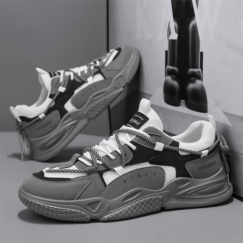 Spring Summer New Comfortable, Leisure, Breathable Dad Youth Running and Sports Shoes, Versatile, Tall Men's Shoes