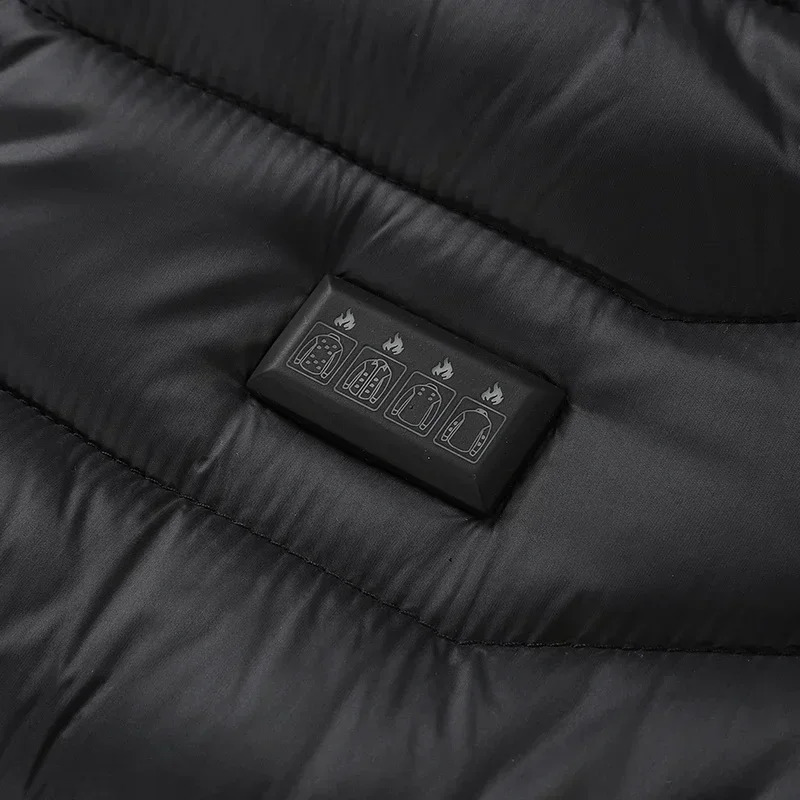23 Areas Men Heating Jacket Usb Hooded Down Cotton Parka Women Warm Vest Hiking Camping Winter Outdoor Heated Clothing Ski Suit 241018