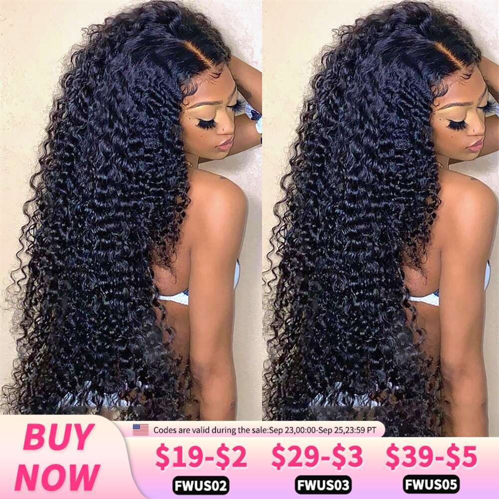 Deep Wave Frontal Wig 13x4 13x6 Hd Transparent Lace Frontal Wig 5X5 6X4 Glueless Wig 28 30 Inch Curly Lace Front Human Hair Wigs