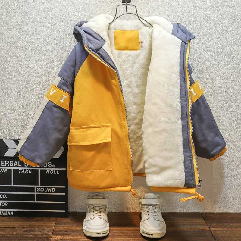 Boys outerwear cotton windproof outerwear vintage spring and summer Christmas gift warm childrens clothing M241018