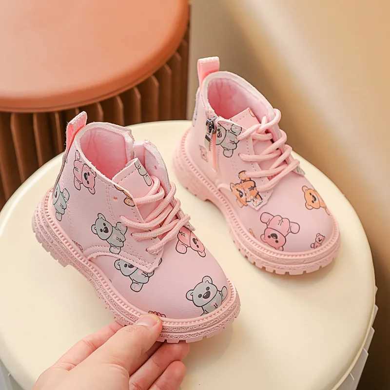 Boots Warm Girls Boys Cartoon Leather Boots New Anti slip and Wear resistant Boys and Girls Shoes Cute Childrens Short Boots Fashion Childrens Shoes H