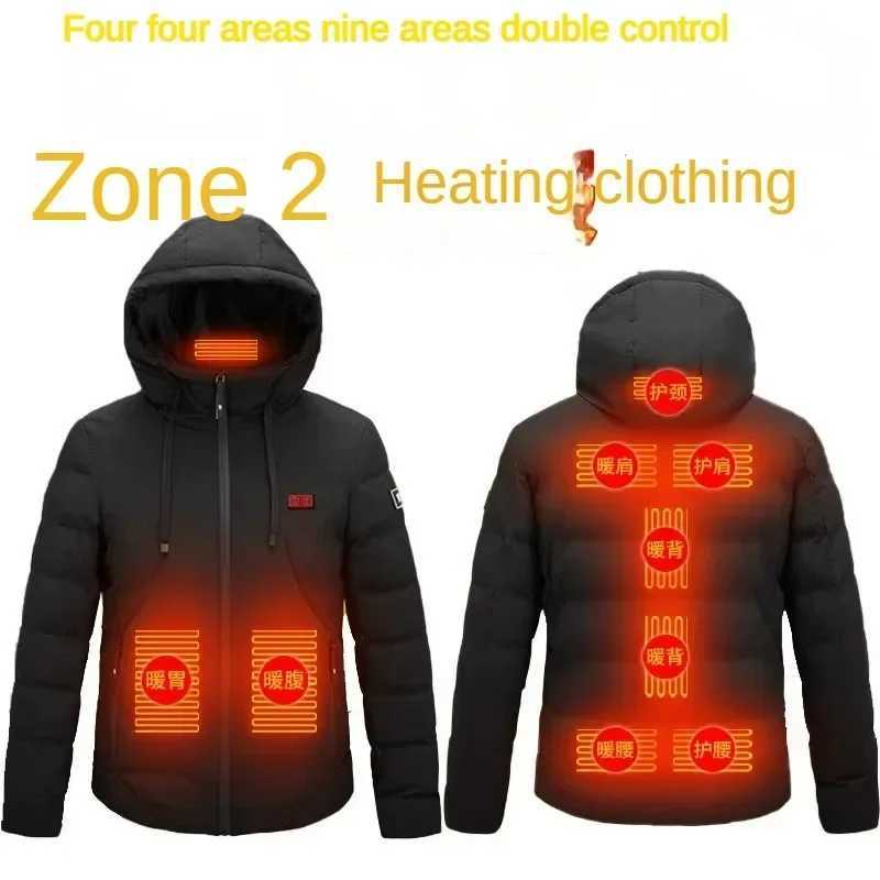 11 Zone Heating Jacket Vest Men Electric Heating Padded Jacket Usb Heating Clothes Outdoor Women Cold-proof Warm Ski Down Jacket LX241018