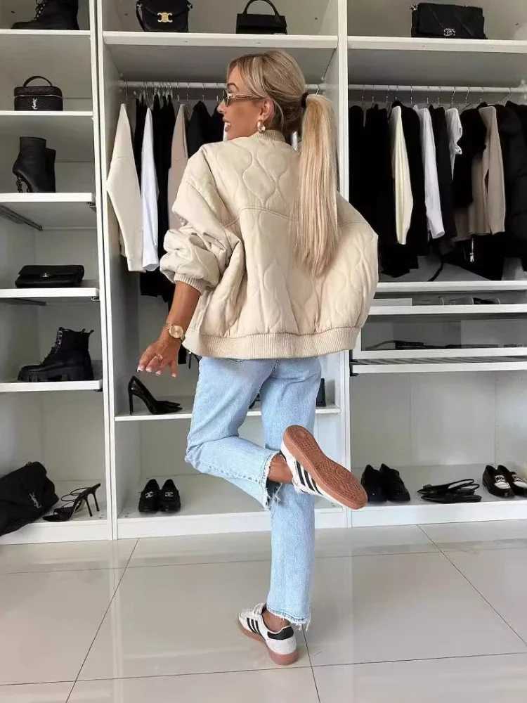 2024 Winter Fashion New Womens Warm Coat Round Neck Single Breasted Cotton Jacket Long Sleeve Casual Style Overcome ClothesX241018