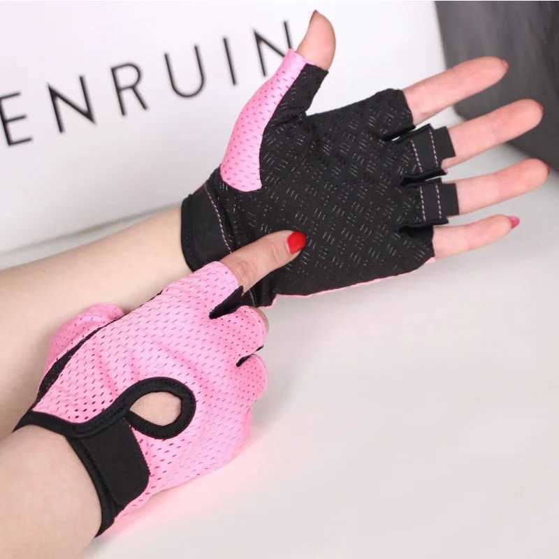 Mens and womens anti slip exercise yoga gloves exercise training gym cycling half finger glovesW241018