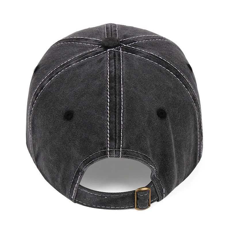 Trends Route 66 Embroidery Retro Washed Ladies Hat Unisex Sun Hat Baseball Cap For Men Adjustable Denim Dad HatX241018
