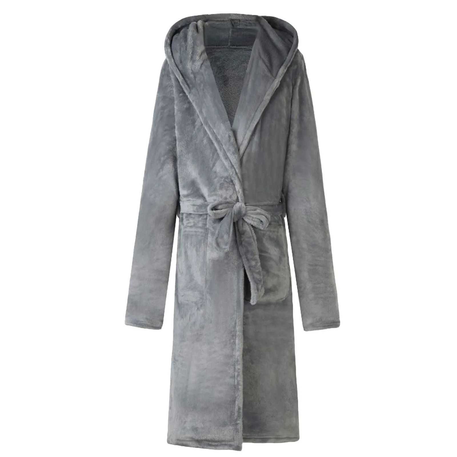 Mens Winter Sleepwear Robe Male House Warm Fleece Bathrobe Thick Shower Robe Dressing Gown Men Warm Plush Sleeping Robe PajamasXJ241018