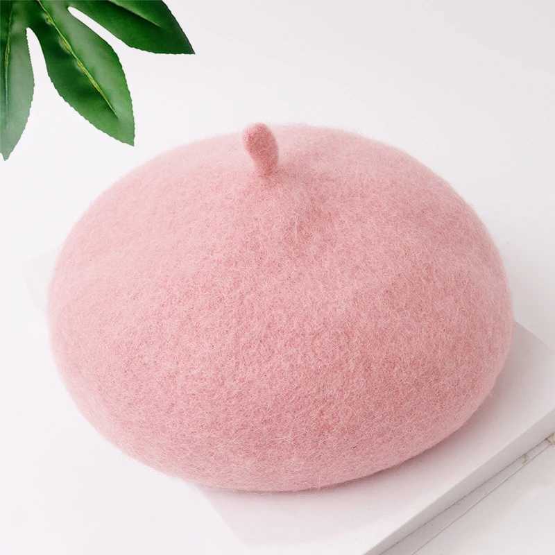 Citgeett Winter Kids Baby Girls Wool Beret Hats Winter Warm Hat Adjustable Hat LX241018