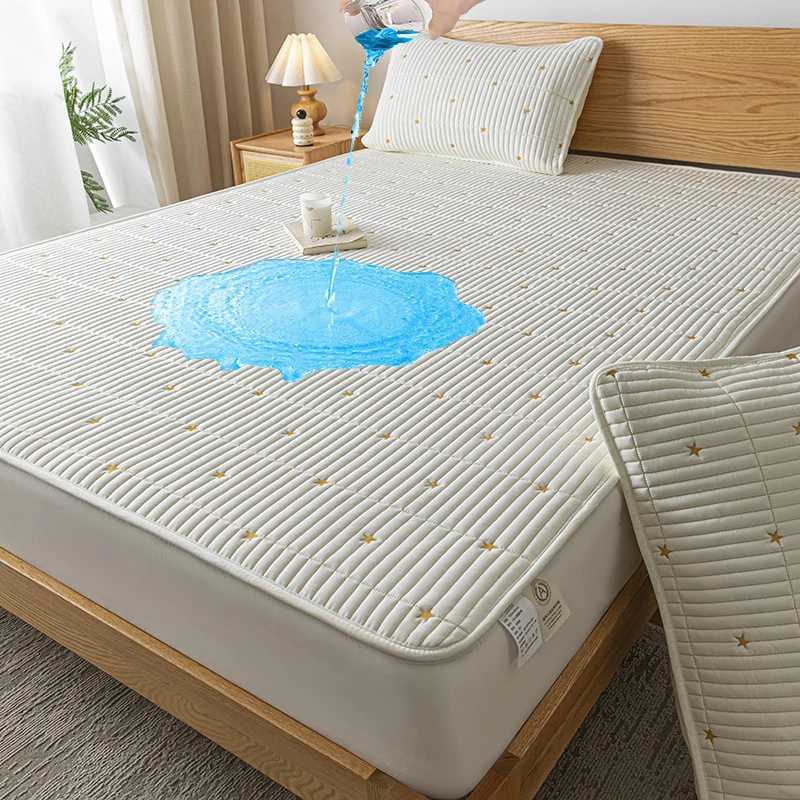 Bed Sheet Safe waterproof mattress cover protector breathable and comfortable embossed bed cover washable bed sheets M241018